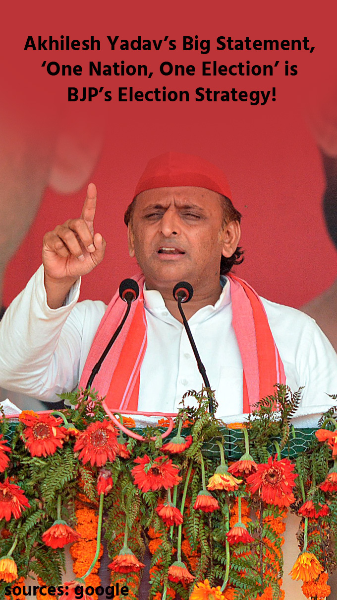 Akhilesh Yadav’s Big Statement, ‘One Nation, One Election’ is BJP’s Election Strategy!