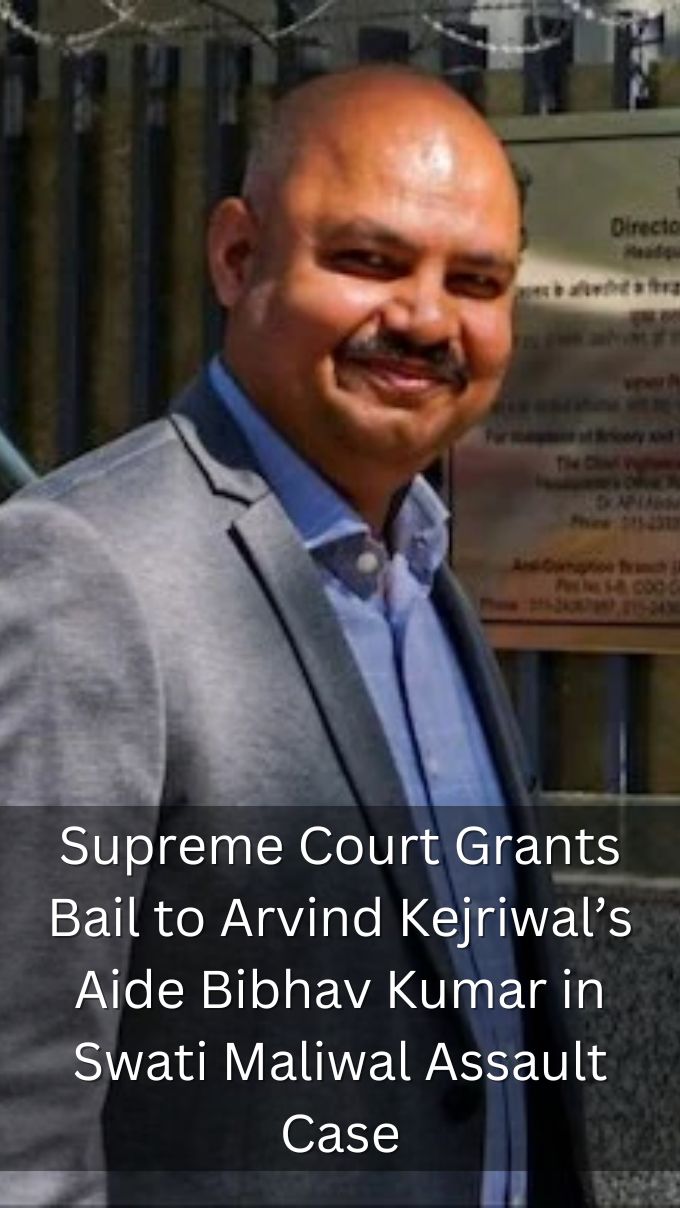 Supreme Court Grants Bail to Arvind Kejriwal’s Aide Bibhav Kumar in Swati Maliwal Assault Case